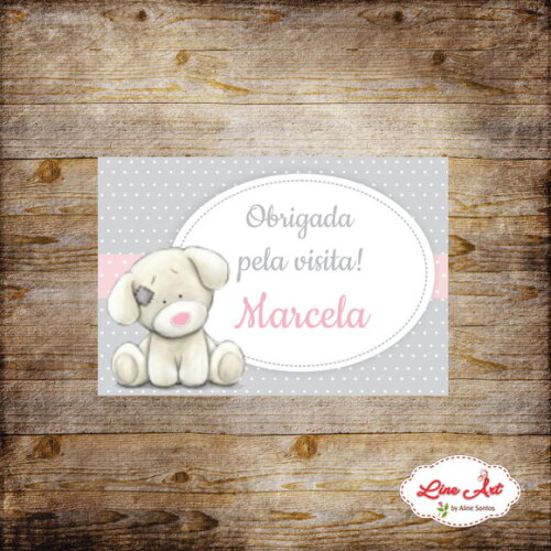 Tag lembrancinha - Maternidade cachorrinho