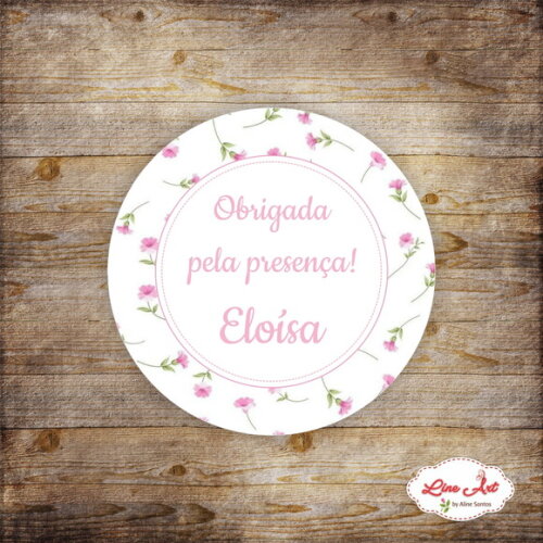 Tag lembrancinha - Maternidade floral