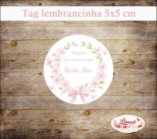 Tag Lembrancinha - Maternidade Floral