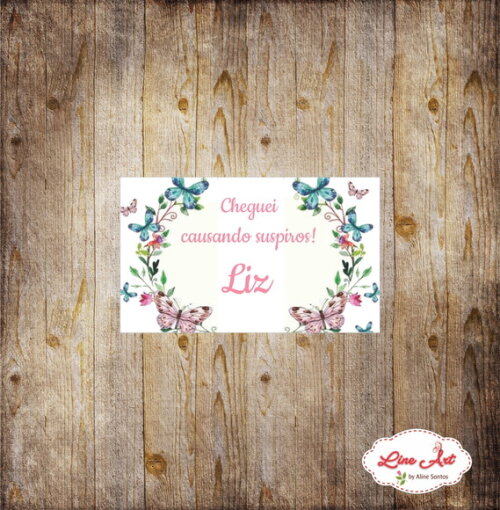 Tag lembrancinha - Maternidade floral \ Borboleta