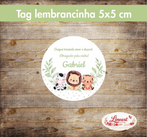Tag Lembrancinha - Maternidade\ Safari