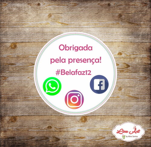 Tag lembrancinha - Redes sociais