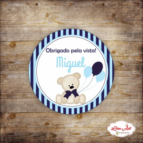 Tag lembrancinha - Ursinho