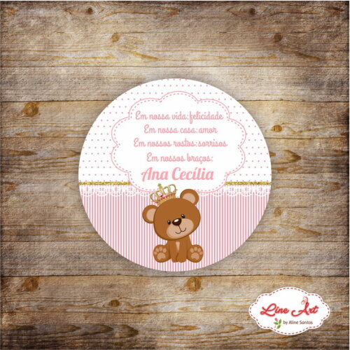 Tag Lembrancinha - Ursinha Princesa