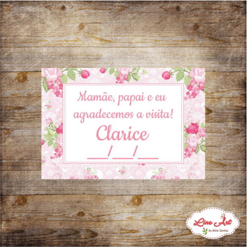 Tag lembrancinha maternidade -Floral