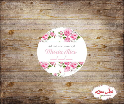 Tag lembrancinha Maternidade -Floral