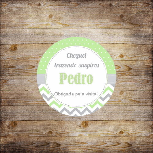 Tag lembrancinha suspiro - Chevron