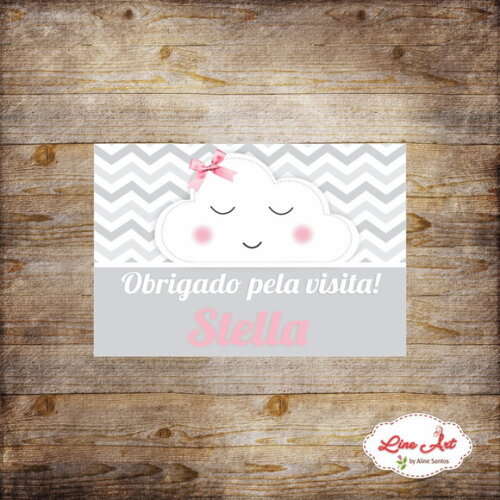 Tag Maternidade - Chevron\ Nuvem