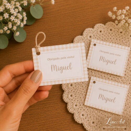 Tag Lembrancinha Maternidade Personalizada 4x3 cm