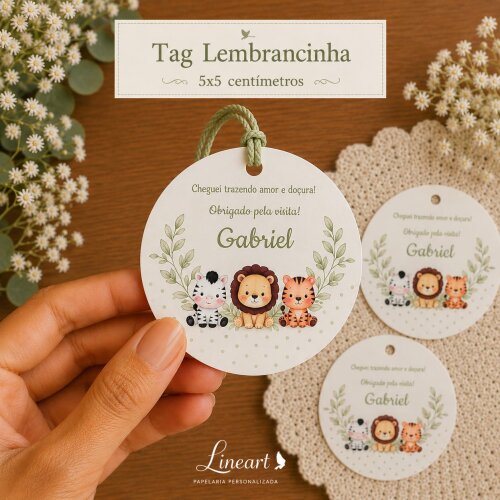 Tag Lembrancinha - Maternidade\ Safari