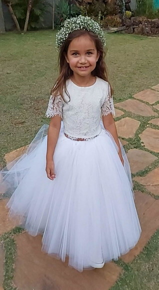 ****saia de Tule Longa. Tam 1 até 6 Anos