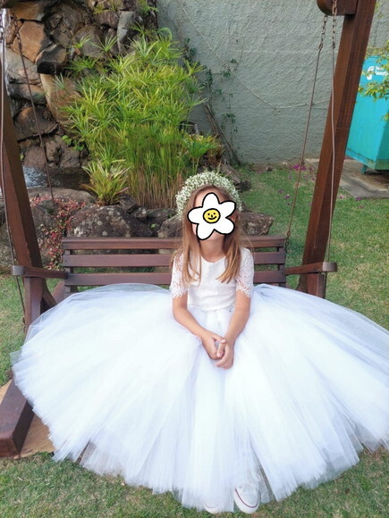****saia de Tule Longa. Tam 1 até 6 Anos