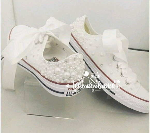 *all Star Personalizado Em Pérolas. Tamanho 33 Ao 40.