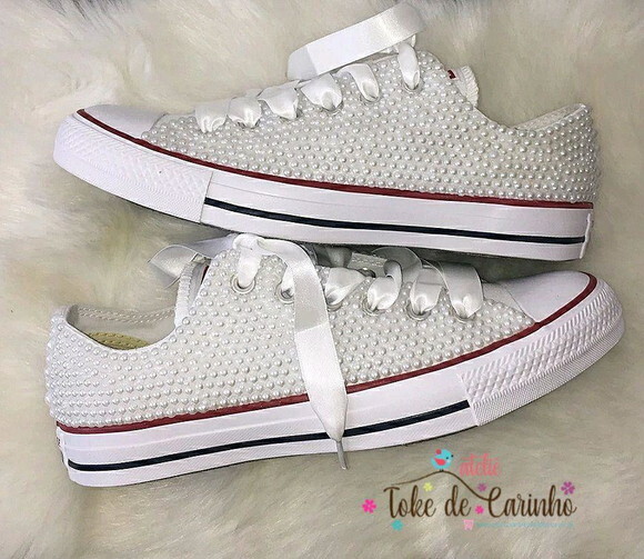 *all Star Personalizado em Pérolas. Tamanho 34 ao 40.