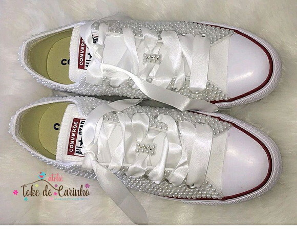 *all Star Personalizado em Pérolas. Tamanho 34 ao 40.