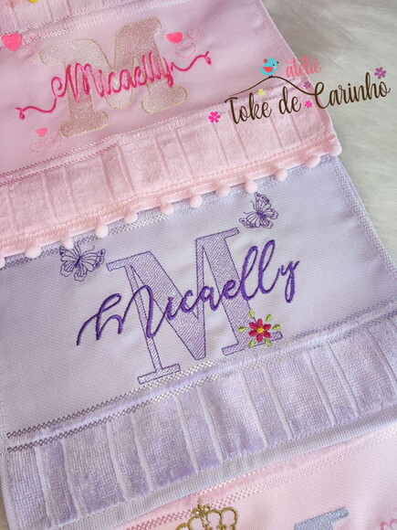*Kit 3 Toalhinhas Escolar Bordada com Nome.