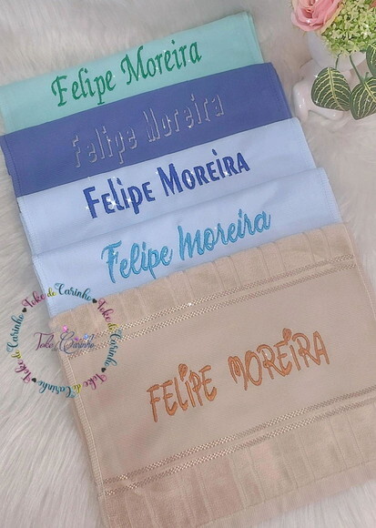 *kit 5 Toalhinhas Escolar Bordada.
