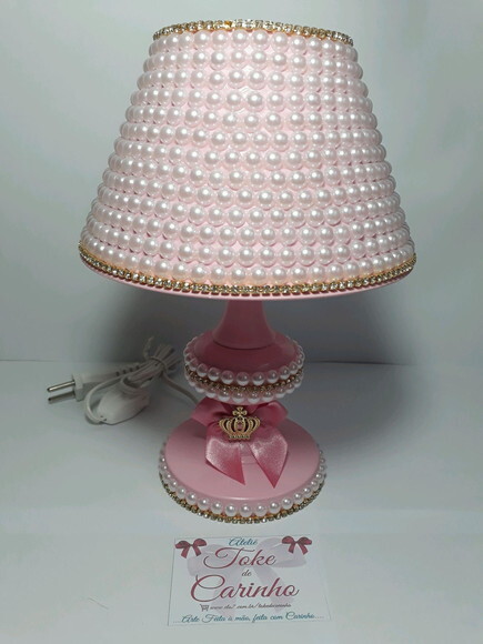Abajur de bebê Pérolas Luxo.
