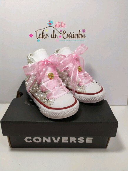 All Star Cano Alto Infantil Personalizado. Tamanho 18 ao 25.