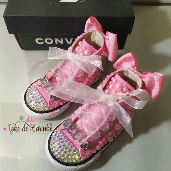 All Star Cano Alto Infantil Personalizado. Tamanho 26 ao 33.