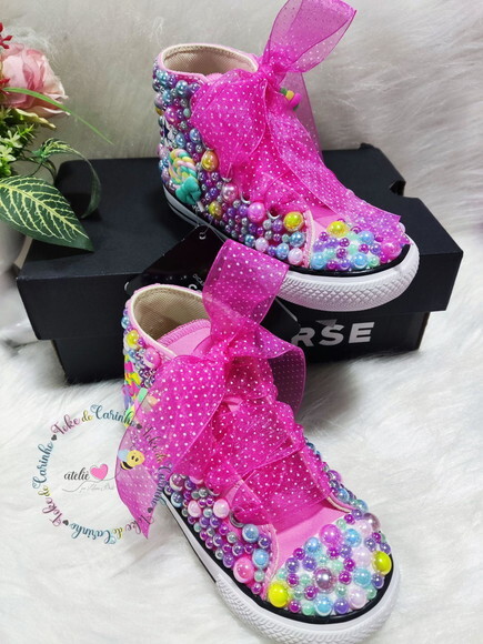 All Star Cano Alto Personalizado lollipop. Tam 26 ao 32.