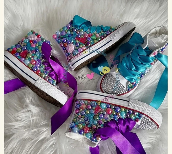 All Star Cano Alto Personalizado sereia. Tam 26 ao 32