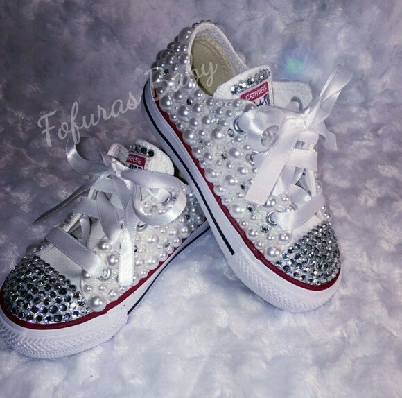 All Star Infantil Luxo Pérolas e Cristais.tamanho 26 ao 32