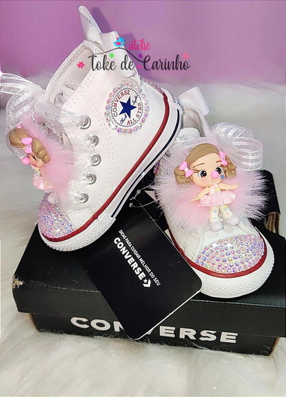 All Star Personalizado circo Rosa. Tamanho 18 ao 25.