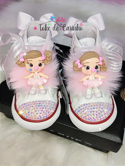 All Star Personalizado circo Rosa. Tamanho 18 ao 25.