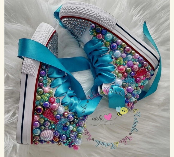 All Star Personalizado sereia. Tam 18 ao 25