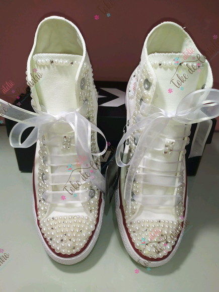All Star Personalizado em Pérolas e Cristais. 34 ao 40.