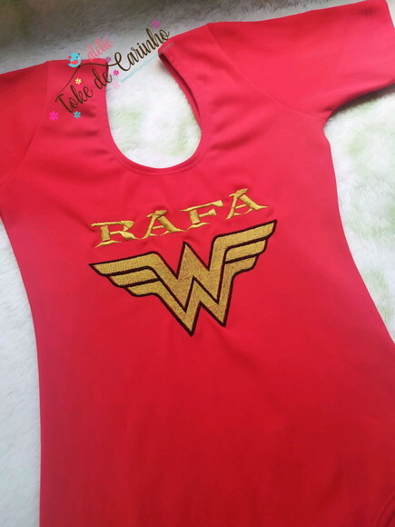 Body Personalizado Mulher Maravilha.