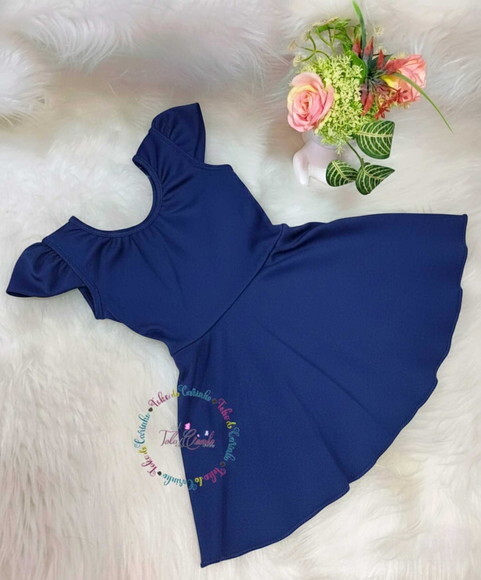 Collant Ballet Saia Acoplada manga Princesa. Cor Marinho.