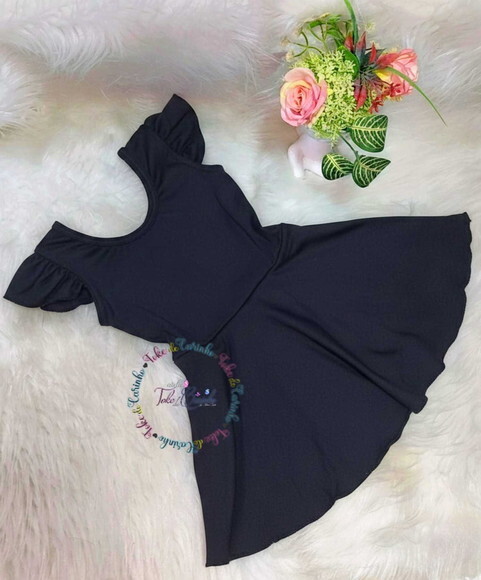 Collant Ballet Saia Acoplada manga Princesa. Cor Preto