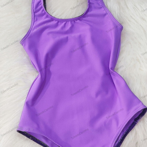 Collant/body Bailarina Lilás. Tamanho 1 ao 14.