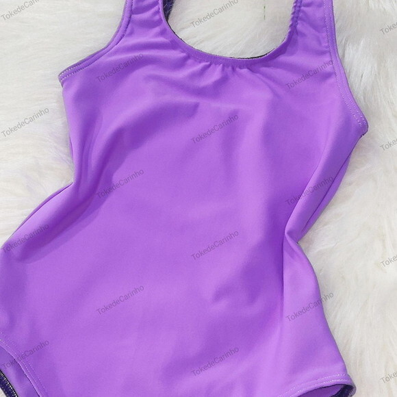 Collant/body Bailarina Lilás. Tamanho 1 ao 14.