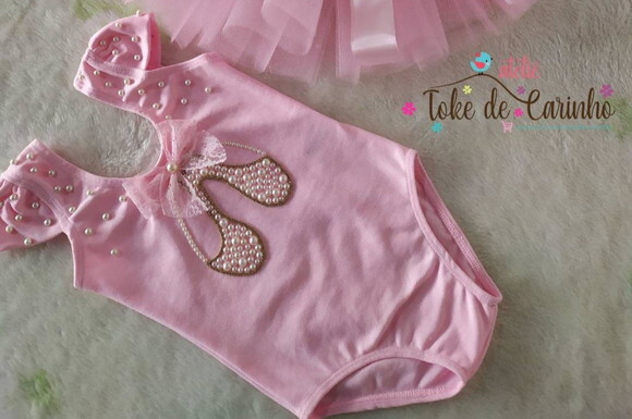 Collant/body Bailarina. Tamanho 1 ao 6.