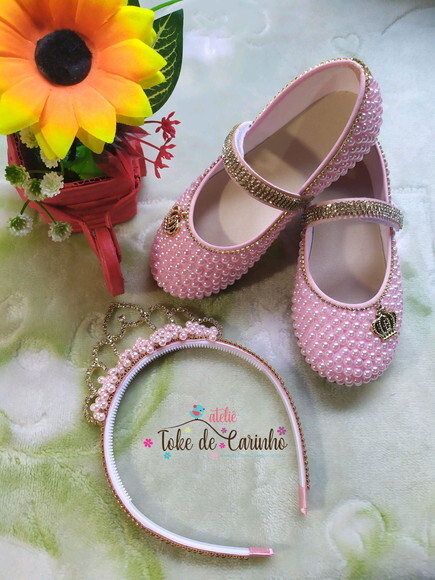 Conjunto Princesa infantil Pérolas Luxo.