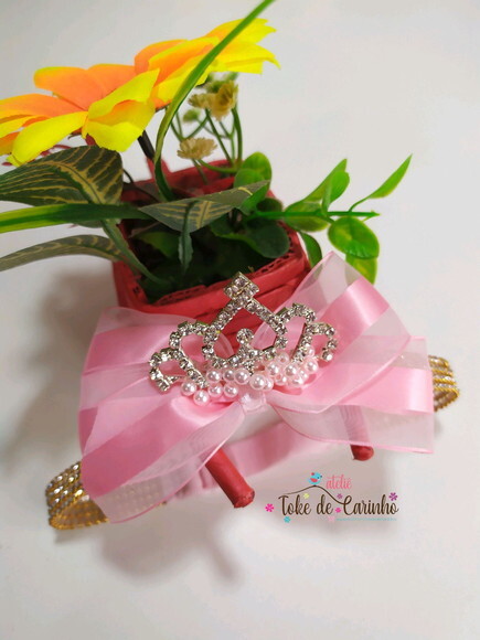Faixa de strass Coroa Princesa.