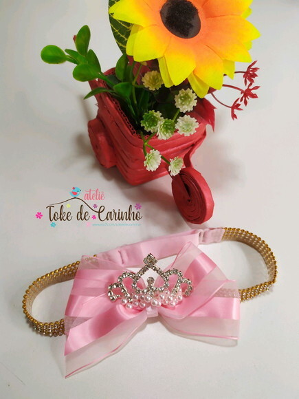 Faixa de strass Coroa Princesa.