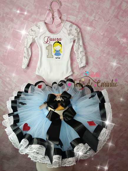 Fantasia alice no País das Maravilhas. Tam 1 ou 2 Anos
