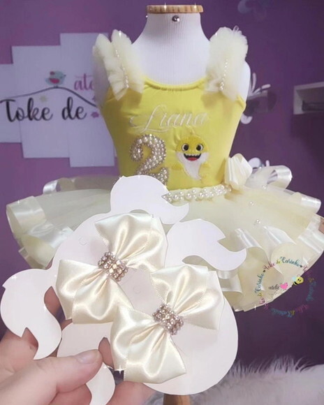 Fantasia baby Shark Tamanho 1 ou 2 Anos