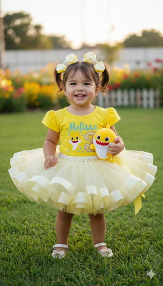 Fantasia baby Shark Tamanho 1 ou 2 Anos