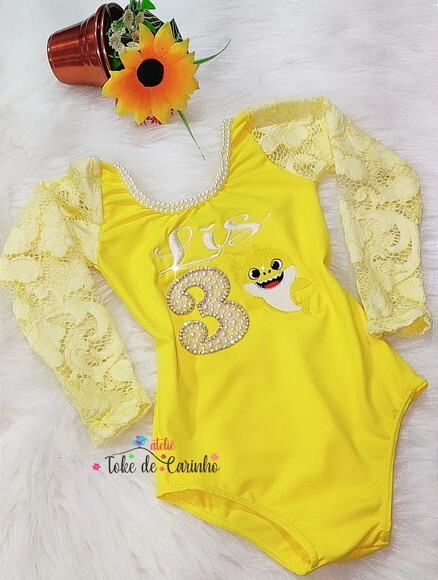 Fantasia baby Shark Tamanho 1 ou 2 Anos.