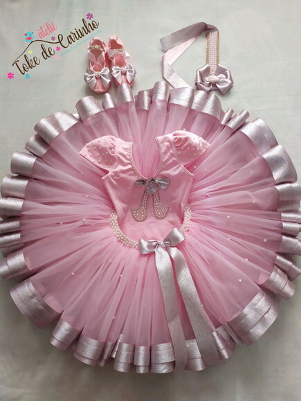 Fantasia bailarina Luxo Completa. Tamanho 4 ou 6.