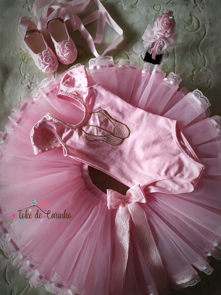Fantasia bailarina Luxo. Tamanho 1 ou 2 Anos.