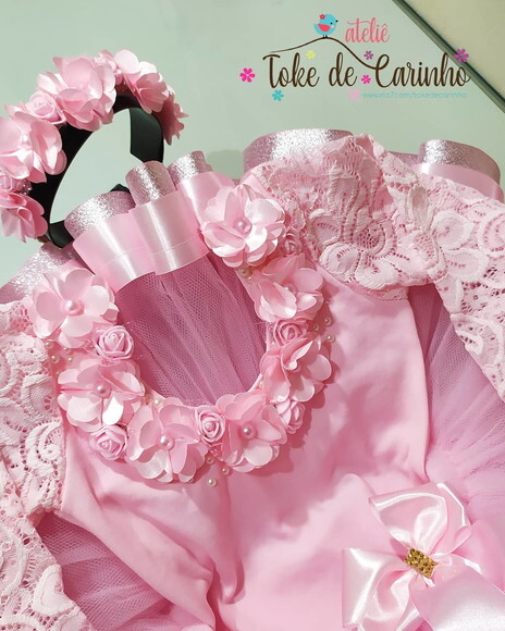 Fantasia bailarina Luxo. Tamanho 1 ou 2 Anos..