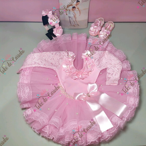 Fantasia bailarina Completa 4 Peças.tamanho 4 ou 6 Anos