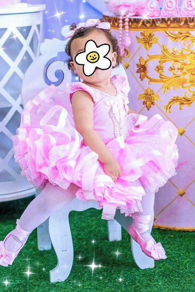 Fantasia bailarina Completa. Tamanho 1 ou 2 Anos .