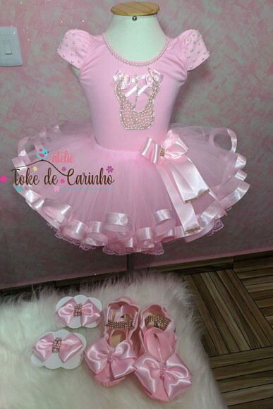 Fantasia bailarina Completa. Tamanho 1 ou 2 Anos .